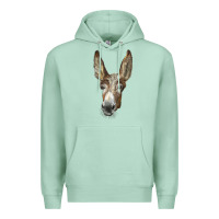 Seafoam american mammoth jackstock donkey  face Premium Hoodie - LillyAllenDesigns