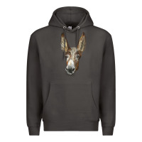 Smoke american mammoth jackstock donkey  face Premium Hoodie - LillyAllenDesigns