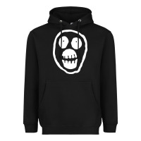 Black the mighty boosh monkey skull Heavyweight Hoodie - linhVisuals