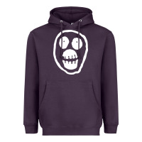 Plum the mighty boosh monkey skull Heavyweight Hoodie - linhVisuals