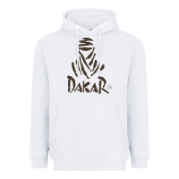 White dakar Heavyweight Hoodie - linhVisuals