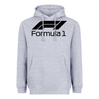 Heather Grey formula 1 Heavyweight Hoodie - linhVisuals