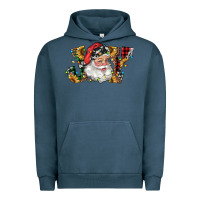 Pigment Midnight Navy santa joy with sunflowers Urban Hoodie - RanaPortraitStore