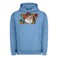 Pigment Pebble Blue santa joy with sunflowers Urban Hoodie - RanaPortraitStore