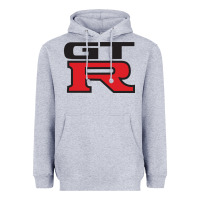 Heather Grey gtr Heavyweight Hoodie - linhVisuals