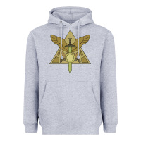Heather Grey hexside covens Heavyweight Hoodie - linhVisuals