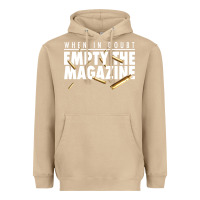 Mushroom when in doubt empty the magazine Heavyweight Hoodie - linhVisuals