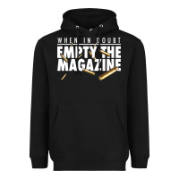 Black when in doubt empty the magazine Heavyweight Hoodie - linhVisuals