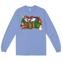 Colony Blue Christmas Crew Long Sleeve Tee - FaDigitalArtStudio