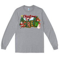 Heather Grey Christmas Crew Long Sleeve Tee - FaDigitalArtStudio