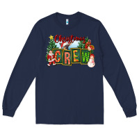 Navy Christmas Crew Long Sleeve Tee - FaDigitalArtStudio