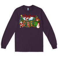 Plum Christmas Crew Long Sleeve Tee - FaDigitalArtStudio