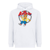 White Funko Up Arthur Heavyweight Hoodie - linhVisuals