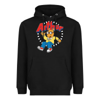 Black Funko Up Arthur Heavyweight Hoodie - linhVisuals