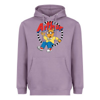 Lavender Funko Up Arthur Heavyweight Hoodie - linhVisuals