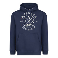 Navy avenged sevenfold 13 Heavyweight Hoodie - linhVisuals
