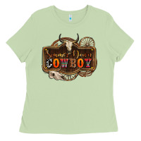 Matcha simmer down cowboy olivia Ladies Tee - OliviaCreatesArt