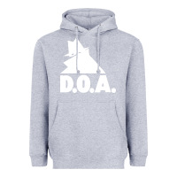 Heather Grey the doa punk new silhouette design Heavyweight Hoodie - linhVisuals
