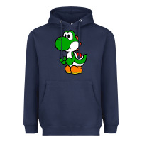 Navy Yoshi Green Heavyweight Hoodie - linhVisuals