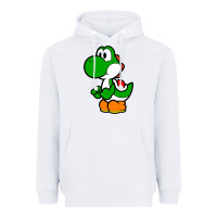 White Yoshi Green Heavyweight Hoodie - linhVisuals