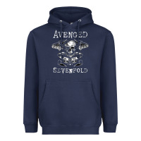 Navy avenged sevenfold 42 Heavyweight Hoodie - linhVisuals