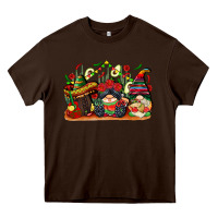 Chocolate Brown cinco de mayo gnomes Heavy Core Tee - CowGirlArtShop