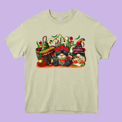 Cinco De Mayo Gnomes Heavy Core Tee Designed By Cowgirlartshop