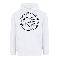 White Purdue University Heavyweight Hoodie - linhVisuals