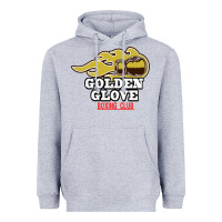 Heather Grey Golden Glove Boxing Club, King of the Ring Outfit. Heavyweight Hoodie - linhVisuals