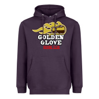 Plum Golden Glove Boxing Club, King of the Ring Outfit. Heavyweight Hoodie - linhVisuals