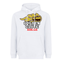 White Golden Glove Boxing Club, King of the Ring Outfit. Heavyweight Hoodie - linhVisuals