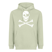 Matcha skull crossbones Heavyweight Hoodie - linhVisuals