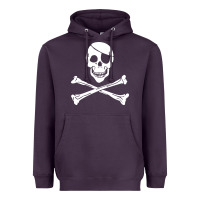 Plum skull crossbones Heavyweight Hoodie - linhVisuals