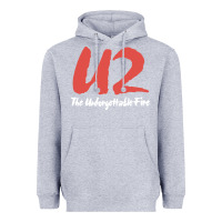 Heather Grey U two unforgettable fire Heavyweight Hoodie - linhVisuals