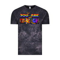 Cloud Black you are enough Vintage Tee - FaDigitalArtStudio
