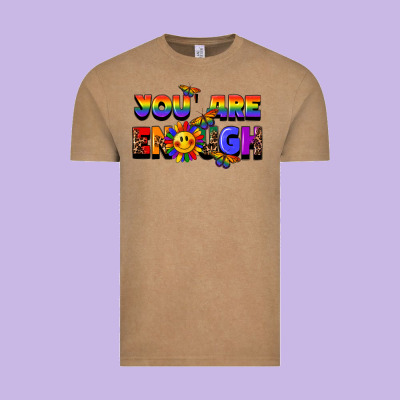 You Are Enough Vintage Tee Designed By Fadigitalartstudio