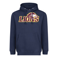 Navy freed–hardeman university lion Heavyweight Hoodie - linhVisuals