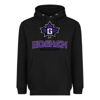 Black goshen college maple leafs2 vectorized Heavyweight Hoodie - linhVisuals