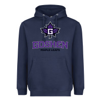 Navy goshen college maple leafs2 vectorized Heavyweight Hoodie - linhVisuals