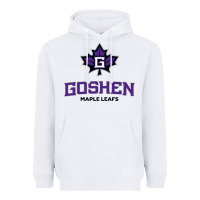 White goshen college maple leafs2 vectorized Heavyweight Hoodie - linhVisuals