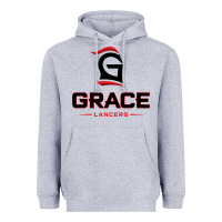 Heather Grey grace college & seminary lancers1 vectorized Heavyweight Hoodie - linhVisuals