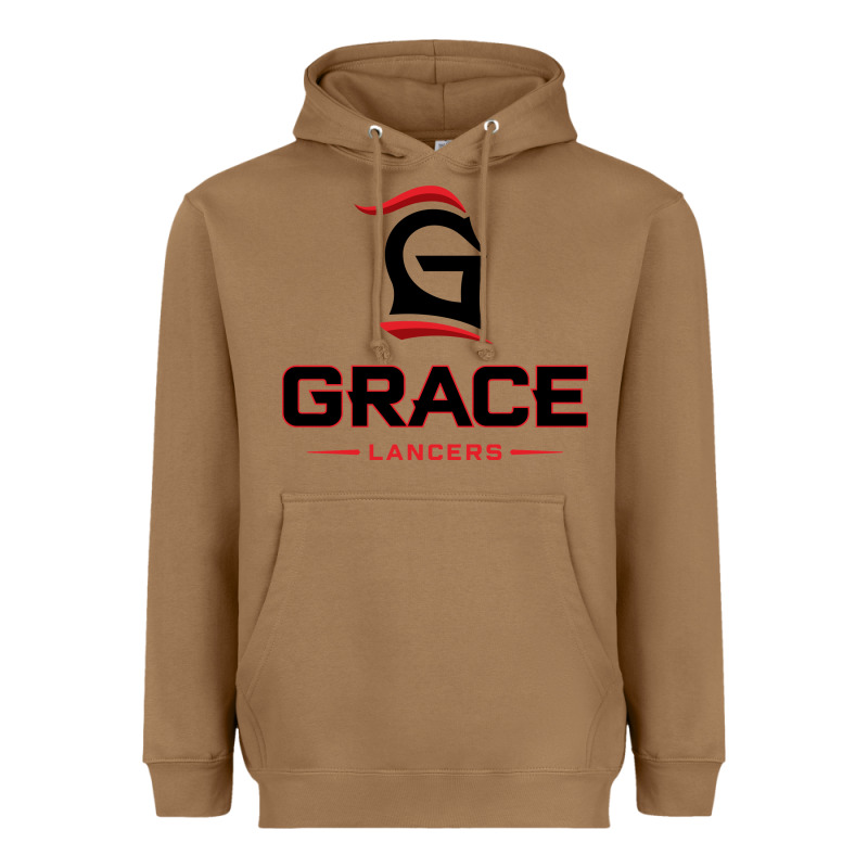 Grace College & Seminary Lancers1 Vectorized Heavyweight Hoodie by linhVisuals | Teevron