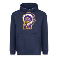 Navy haskell indian Heavyweight Hoodie - linhVisuals