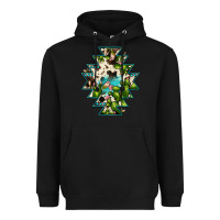 Black aztec  cowhide cactus gemstone Heavyweight Hoodie - JahusDesignShop