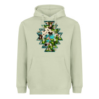 Matcha aztec  cowhide cactus gemstone Heavyweight Hoodie - JahusDesignShop