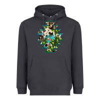 Smoke aztec  cowhide cactus gemstone Heavyweight Hoodie - JahusDesignShop