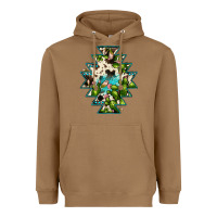 Toasted Coconut aztec  cowhide cactus gemstone Heavyweight Hoodie - JahusDesignShop