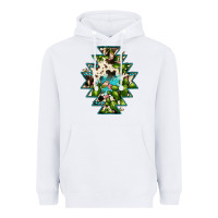 White aztec  cowhide cactus gemstone Heavyweight Hoodie - JahusDesignShop