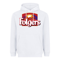 White Folgers Heavyweight Hoodie - linhVisuals