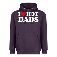 Plum i love hot dads shirt i heart Heavyweight Hoodie - linhVisuals